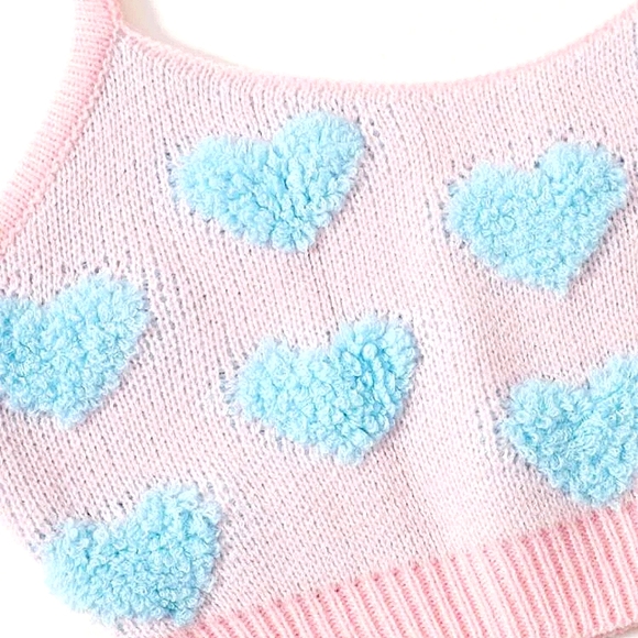 HEART KNIT CROP TOP - Picture 5 of 6